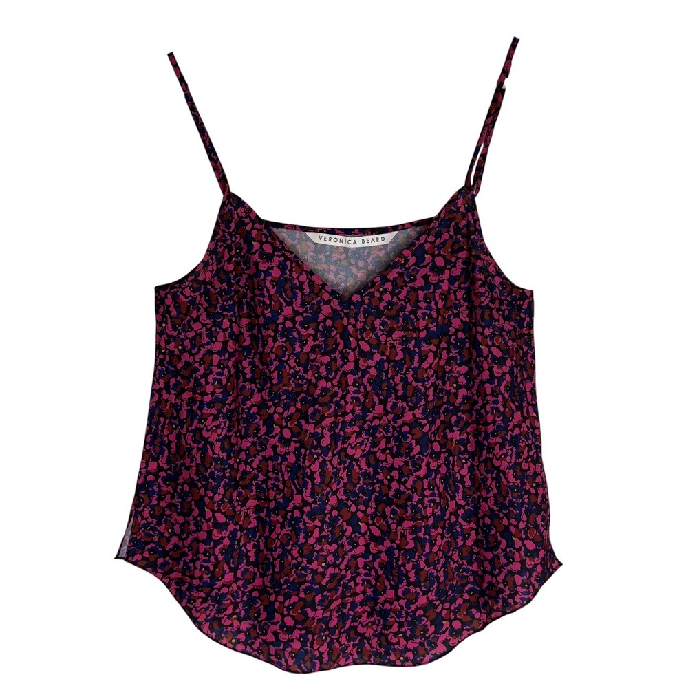 Veronica Beard Camisole Lining Top Pink Dainty Ditsy Floral SZ S